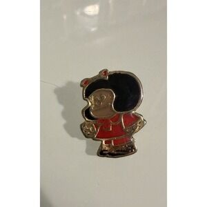 Vintage Mafalda Enamel Lapel Pin – Quino Argentina Comic Character